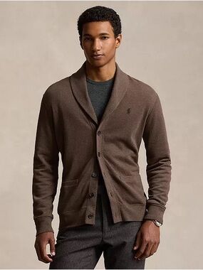Polo by Ralph Lauren Brown Knit Cardigan